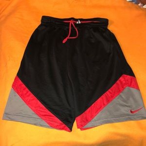 Men’s Nike Drifit Shorts  - Black and Red